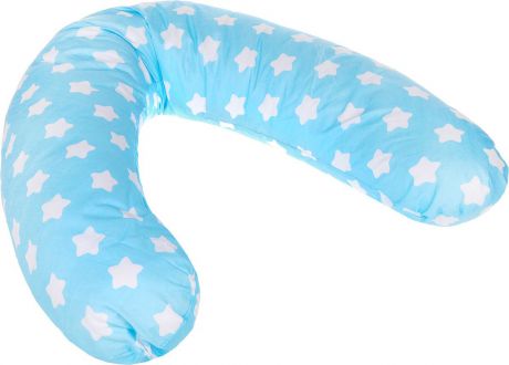 Bio-Textiles Подушка для кормящих и беременных Бумеранг-мини, голубой, белый