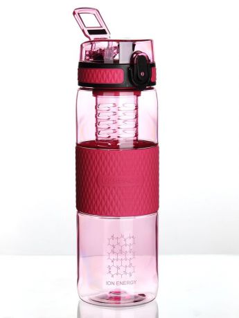 Бутылка для воды UZSPACE Diamond с емкостью для фруктов, Цвет: Розовый, 700 мл