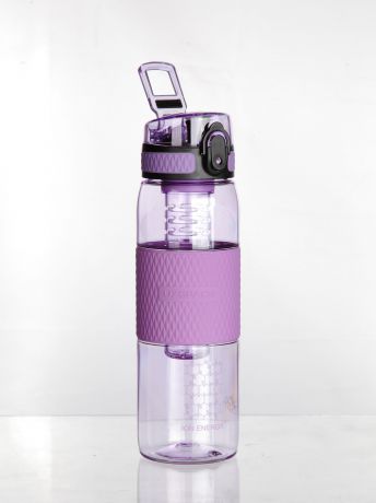 Бутылка для воды UZSPACE Diamond с емкостью для фруктов, Цвет: Фиолетовый, 500 мл