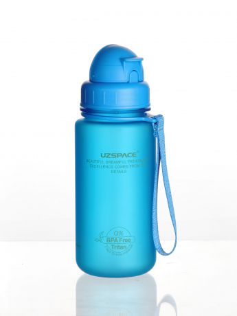 Бутылка для воды UZSPACE Colorful Frosted, Цвет: Синий, 400 мл