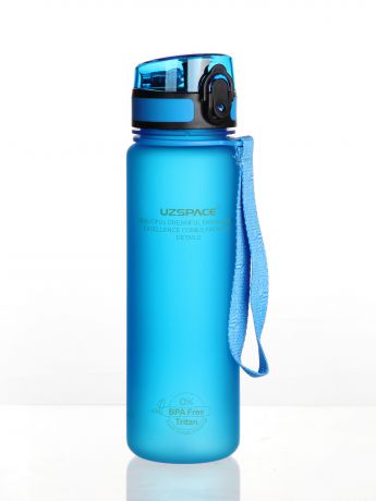 Бутылка для воды UZSPACE Colorful Frosted Series Button lid 500, 3026/blue, синий