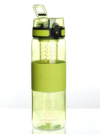 Бутылка для воды UZSPACE Diamond с емкостью для фруктов, Цвет: Зеленый, 700 мл