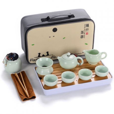 Набор чайный Blonder Home для чайной церемонии, дорожный керамический набор для заваривания чая, 12 предметов