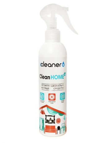 Универсальное чистящее средство iCleaner Спрей - очиститель "Clean-Home" для дома и всех типов бытовых поверхностей, 250 мл, Россия, прозрачный, 0,25