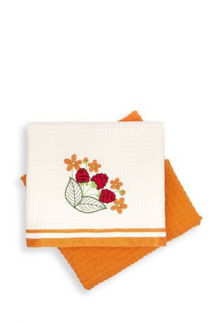 Полотенце кухонное Arya home collection Summer Buket A, оранжевый
