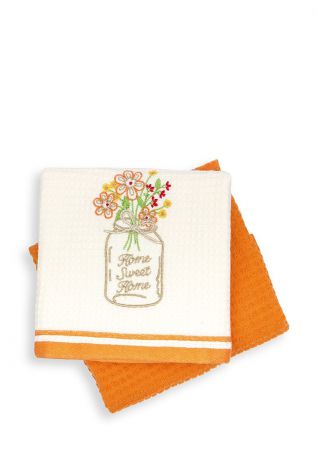 Полотенце кухонное Arya home collection Summer Buket B, оранжевый