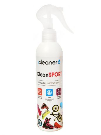 Универсальное чистящее средство iCleaner Спрей - очиститель "Clean-Sport" для всех типов загрязнений спорт и вело - техники, 250 мл, прозрачный, 0,25