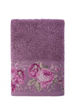 Полотенце банное Arya home collection Desima фиолетовый, фиолетовый