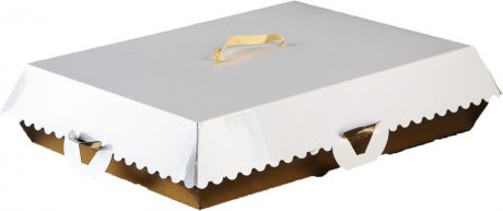 Упаковка для пирожных Bon Bon, золотое основание, 27,5 x 18,5 x 10 см