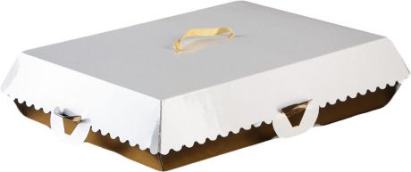 Упаковка для пирожных Bon Bon, золотое основание, 38,5 x 28 x 10 см