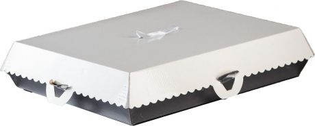 Упаковка для пирожных Bon Bon, серебряное основание, 42,5 x 32,5 x 10 см