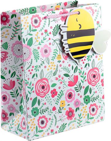 Пакет подарочный "Пчелка", люкс, ламинированный, 3796027, 32 х 42 х 11,5 см