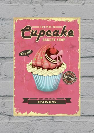 Декоративная табличка Экорамка Cupcakes 2