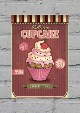 Декоративная табличка Экорамка Cupcakes 3