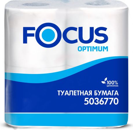 Туалетная бумага FOCUS Optimum, 2 слоя, 4 рулона