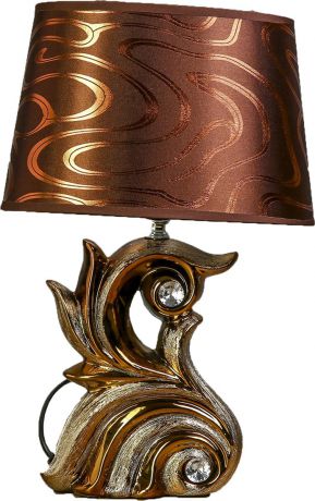 Настольный светильник Risalux Плеск волн, E14, 25W, 3134002, бронзовый, 25 х 18 х 38 см