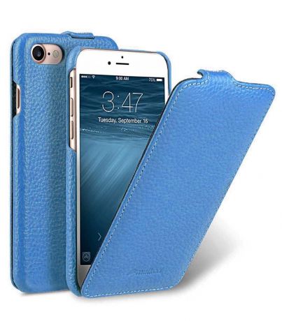Чехол для сотового телефона Melkco Кожаный чехол флип для Apple iPhone 8/7 - Jacka Type, голубой