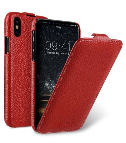Чехол для сотового телефона Melkco Кожаный чехол флип для Apple iPhone X/XS - Jacka Type, красный