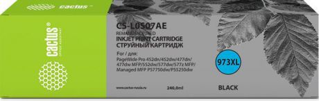 Картридж струйный Cactus 973XL CS-L0S07AE 973XL для HP PageWide Pro 452dw/Pro 477dw, черный