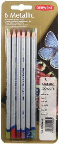 Derwent Набор цветных карандашей Metallic Coloured 6 цветов