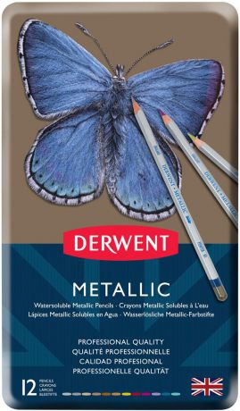 Derwent Набор цветных карандашей Metallic 12 цветов