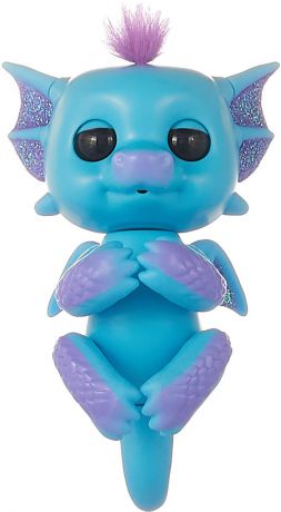 Интерактивная игрушка Fingerlings "Дракон Тара", 3581, голубой, фиолетовый, 12 см