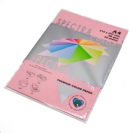 Бумага цветная Spectra Color IT170, Цвет: Pink Розовый, 20 листов