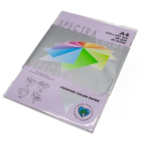 Бумага цветная Spectra Color IT185, Цвет: Lavender Бледно-лиловый, 20 листов
