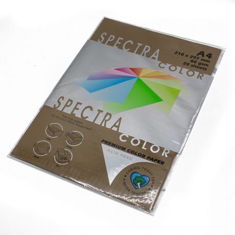 Бумага цветная Spectra Color IT43A, Цвет: Chocolate Шоколадный, 20 листов