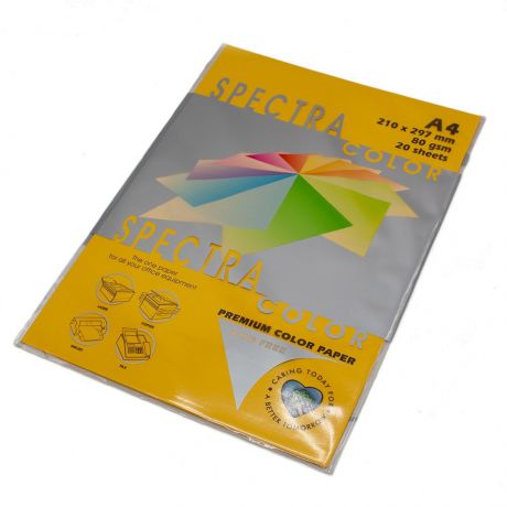 Бумага цветная Spectra Color IT200, Цвет: Gold Золотистый, 20 листов