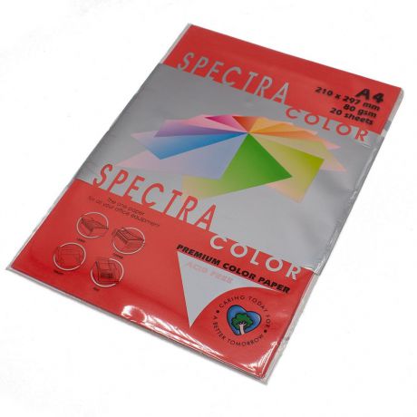 Бумага цветная Spectra Color IT250, Цвет: Red Красный, 20 листов