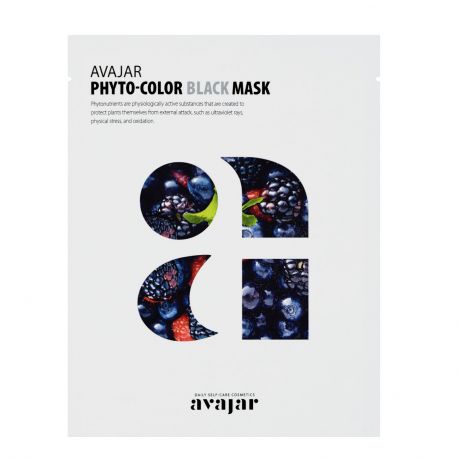 Маска косметическая Avajar Phyto-Color Black Mask - Маска для жирной кожи с расширенными порами 1 шт.