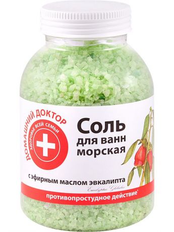 Соль для ванны "Домашний доктор"с экстрактом эвкалипта 1000 гр