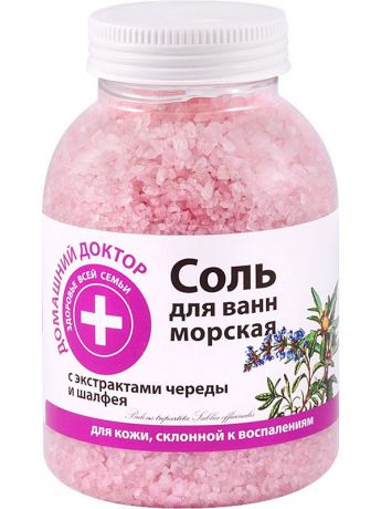 Соль для ванны "Домашний доктор" с экстрактом череды и шалфея 1000 гр