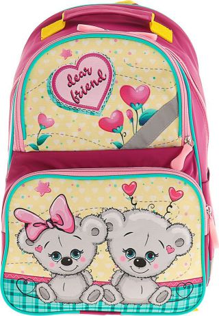 Рюкзак для девочки Luris Тимошка Мишки, 4131761, фиолетовый