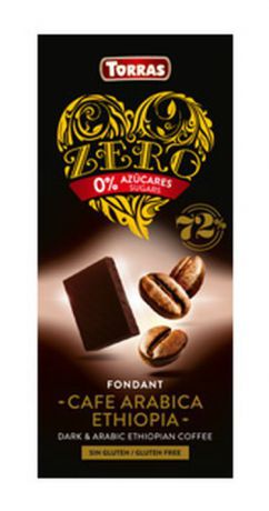 Шоколад Torras горький 72% с кофейными зернами, 100 г