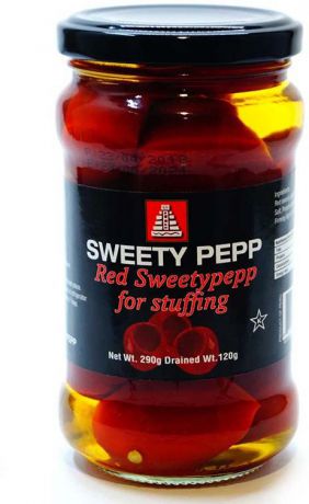 Овощные консервы Sweety Pepp Перец красный сладкий для фаршировки, 290 г