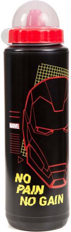Спортивная бутылка Irontrue Marvel Iron Man, M509-1000IM, черный, 700 мл