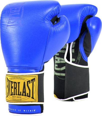 Перчатки тренировочные Everlast 1910 Classic, синий, 12 oz