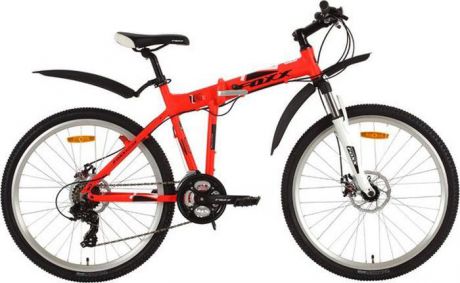 Велосипед складной Foxx Zing H2, колесо 26", рама , 26AHD.ZINGH2.18RD8, красный