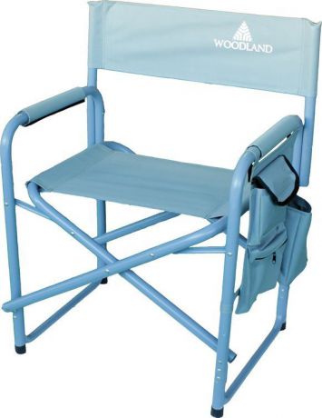 Кресло складное Woodland Camper Pro Alu, кемпинговое, с органайзером, серый, 80 x 60 x 46 см