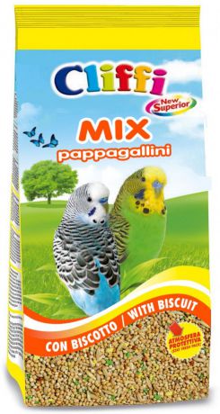 Корм сухой Cliffi Superior Mix Pappagallini With Biscuit Бисквит, для волнистых попугаев, 1000 г
