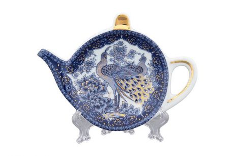 Подставка для чайных пакетиков Elan Gallery Павлин Синий, 180336, синий
