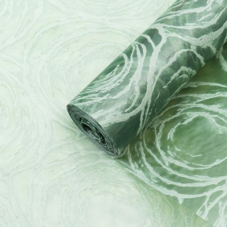Фетр 3D Розы, ламинированный, зеленый, 0,5 х 10 м
