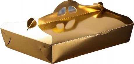 Упаковка для печенья и кексов, золотой, серебро, 21 х 29 х 6 см