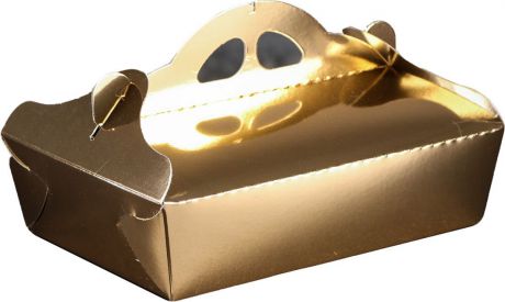 Упаковка для печенья и кексов, золотой, серебро, 15 х 21 х 6 см