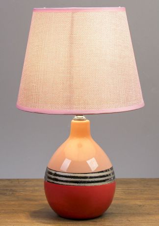 Настольный светильник Risalux Агата, с абажуром, E14, 3742801, розовый, 20 х 20 х 33 см