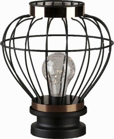 Декоративный светильник Risalux Вазон, LED, 3505465, черный, золотистый, 18 х 18 х 25 см