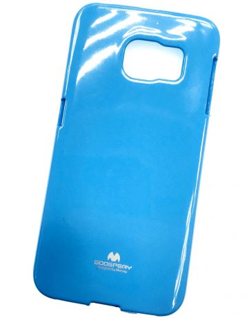 Чехол для сотового телефона Goospery Samsung S6 Edge Накладка силиконовая ламинированная пленкой Jelly Case, голубой