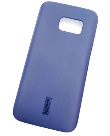 Чехол для сотового телефона Cherry Samsung S7 Накладка резиновая с пленкой в комплекте, синий